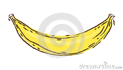 Banana vector illustration, sketch and doodle style, hand draw bananas Vector Illustration