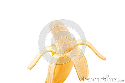 Banana on white Stock Photo