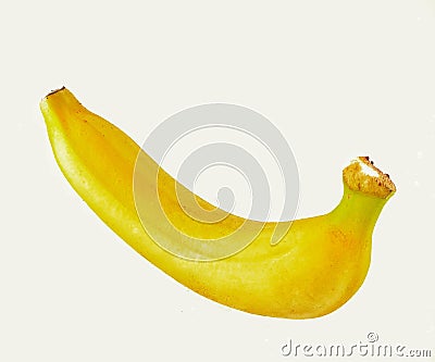 Banana white background Stock Photo