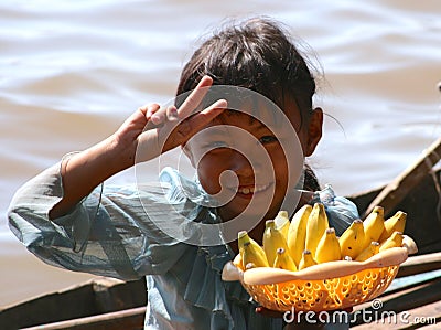Bananas seller Editorial Stock Photo