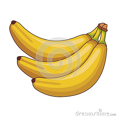 Bananas sweet fruits Vector Illustration