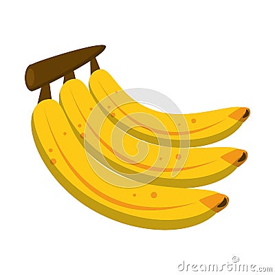 Bananas sweet fruits cartoon Vector Illustration