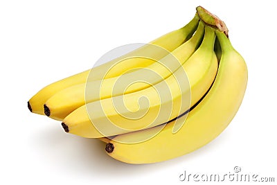 Bananas on the white background. Stock Photo