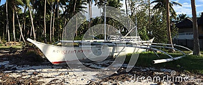 Banca boat on Panglao Island Editorial Stock Photo