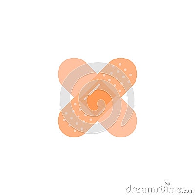 Band aid vector icon symbol medical isolated on white background Vector Illustration