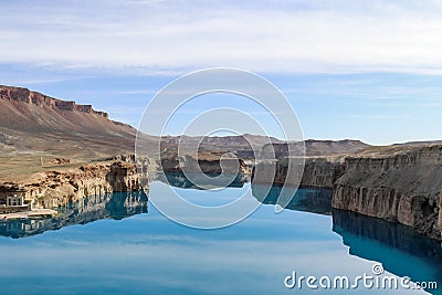 Band Amir lakes in Bamyan just before the Taliban take over of Afghanistan Editorial Stock Photo