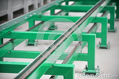 Band conveyor chain Stock Photo