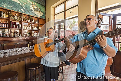 Band playing Cojimar Cuba Editorial Stock Photo