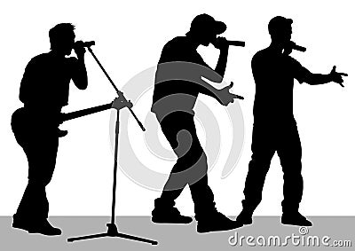 Band on stage Vector Illustration