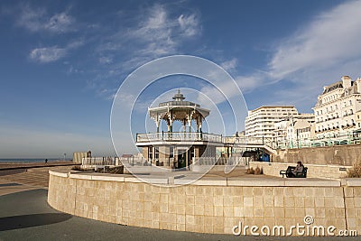 Band stand in Brighton on a sunny day Editorial Stock Photo