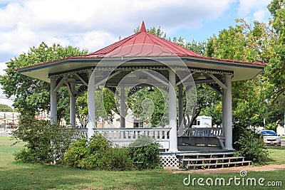 Band stand in the historic district of Fredericksburg Texas Editorial Stock Photo