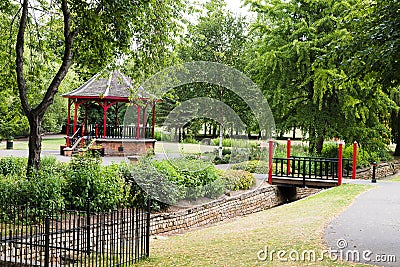 The Band stand in The Walks, Kings Lynn Editorial Stock Photo