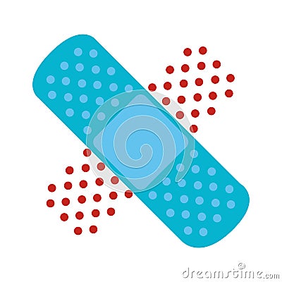 Bandage medical isolated icon Vector Illustration