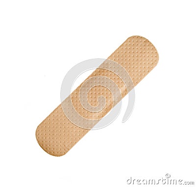 Bandaid isolated on white Stock Photo