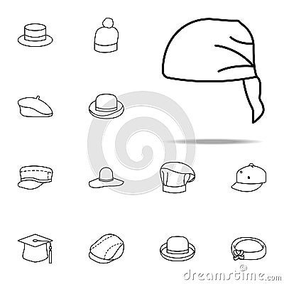 bandana icon. hats icons universal set for web and mobile Stock Photo