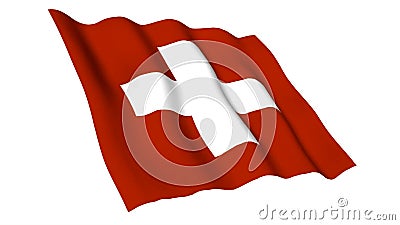 Bandeira animado de Suíça ilustração stock Bandeira animado de Suíça ilustração stock