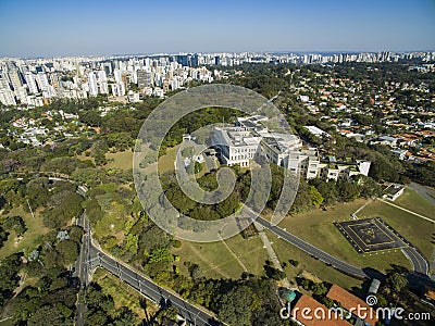 Bandeirantes Palace, Government of the State of Sao Paulo, in the Morumbi neighborhood, Brazil Stock Photo