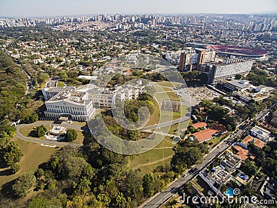Bandeirantes Palace, Government of the State of Sao Paulo, in the Morumbi neighborhood, Brazil Stock Photo