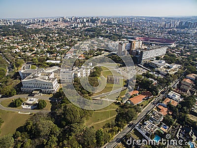 Bandeirantes Palace, Government of the State of Sao Paulo, in the Morumbi neighborhood, Brazil Stock Photo