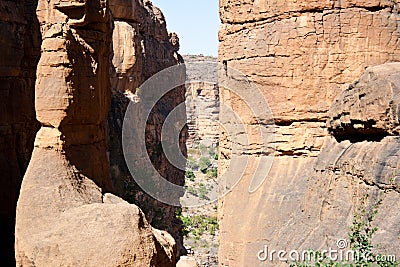 The Bandiagara Escarpment, Mali (Africa). Stock Photo