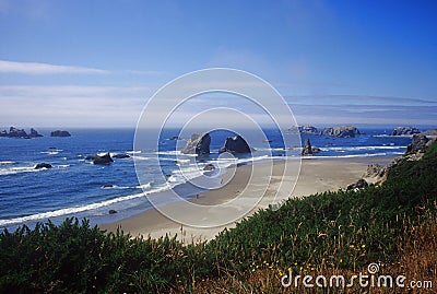 Bandon, Oregon beach Stock Photo