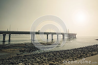 The Bandra Worli Sea Link Rajiv Gandhi Sea Link mumbai maharashtra Stock Photo