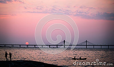 Bandra worli sea link Stock Photo