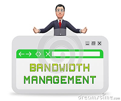 Bandwidth Management Or Communication Performance 3d Rendering Stock Photo