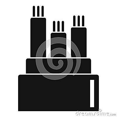 Bandwidth optical fiber icon, simple style Vector Illustration