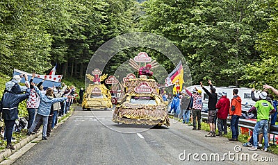 Banette Caravan in Vosges Mountains Editorial Stock Photo