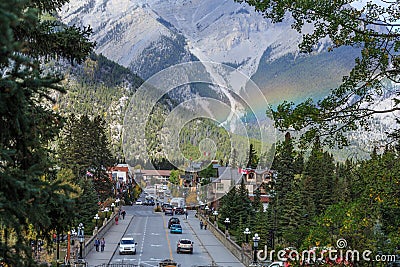 Banff Avenue, Banff Editorial Stock Photo