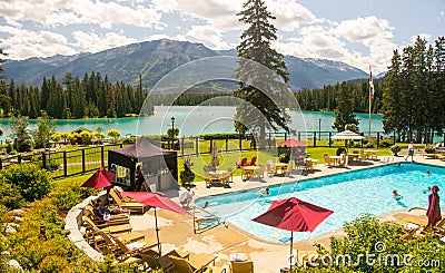 Banff and Jasper national park, Rocky mountain, tunnel mountain Editorial Stock Photo