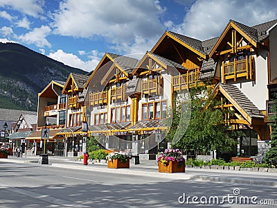 Banff Town Centre Editorial Stock Photo