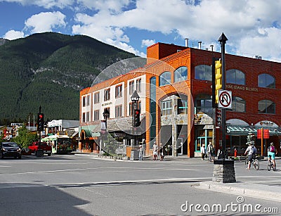 Banff Town Centre Editorial Stock Photo