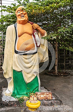 Pra Suk Pak Kia Po Chee, eighth Saint, at Wang Saen Suk monastery, Bang Saen, Thailand Editorial Stock Photo