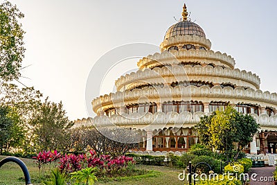 Bangalore, India - 08.012023: Ashram of Hindu spiritual master Sr Sri Ravi shankar. It's the main Ashram of Art of Editorial Stock Photo