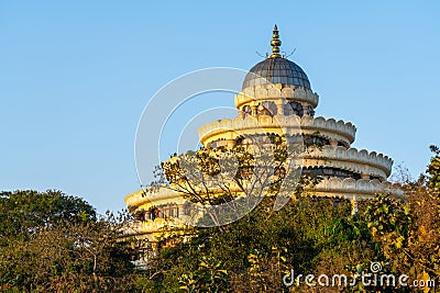 Bangalore, India - 08.012023: Ashram of Hindu spiritual master Sr Sri Ravi shankar. It's the main Ashram of Art of Editorial Stock Photo