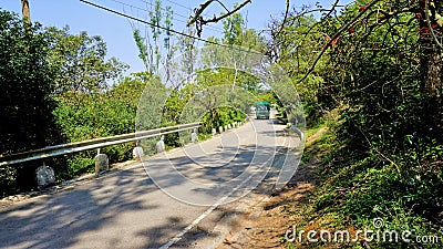 Bangalore,Karnataka,India-February 01 2022: Private vehicles banned in Nandi hills and Eco friendly buses ferrying tourists from Editorial Stock Photo