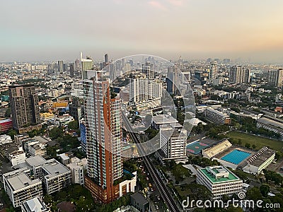 Bangkok Aerial View Stock Photo