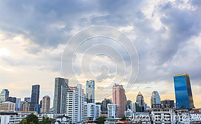 Bangkok city, Bangkok metropolis nonsi bts landmark of thailand. Stock Photo