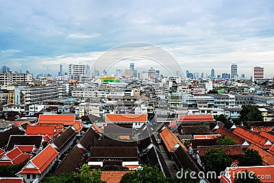 Bangkok city day view with main temple Stock Photo