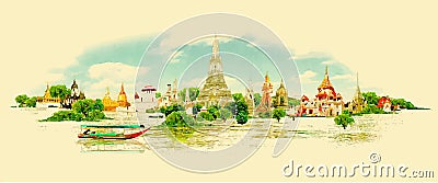 Bangkok city Vector Illustration