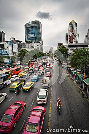 Bangkok city life. Editorial Stock Photo