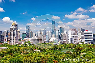 Bangkok city skyline from top view in Thailand Stock Photo