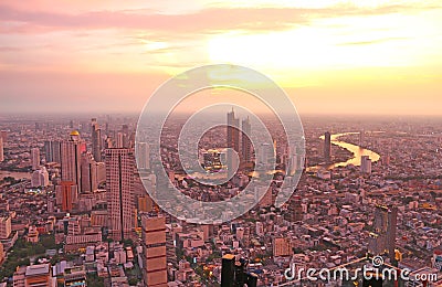 Bangkok city and skyline view Editorial Stock Photo