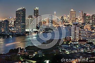 Bangkok city at twilight Stock Photo