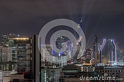 Bangkok city view and Mahanakorn building Editorial Stock Photo