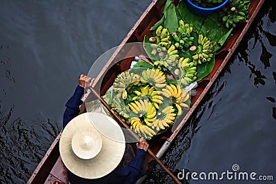 Bangkok Floating Market Stock Photo