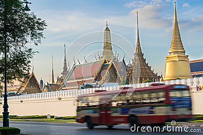 Bangkok grand palace and Wat Phra Keow Stock Photo