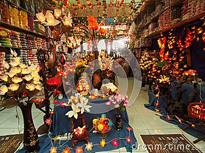 Bangkok lamp shop Stock Photo